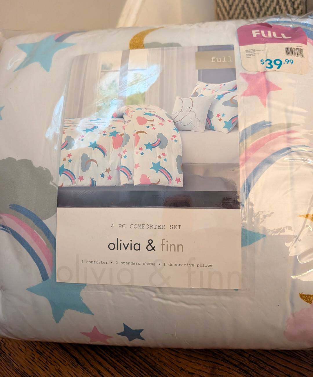 Seller 97, Full Size Rainbow Cloud Bedding NWT (item 244)