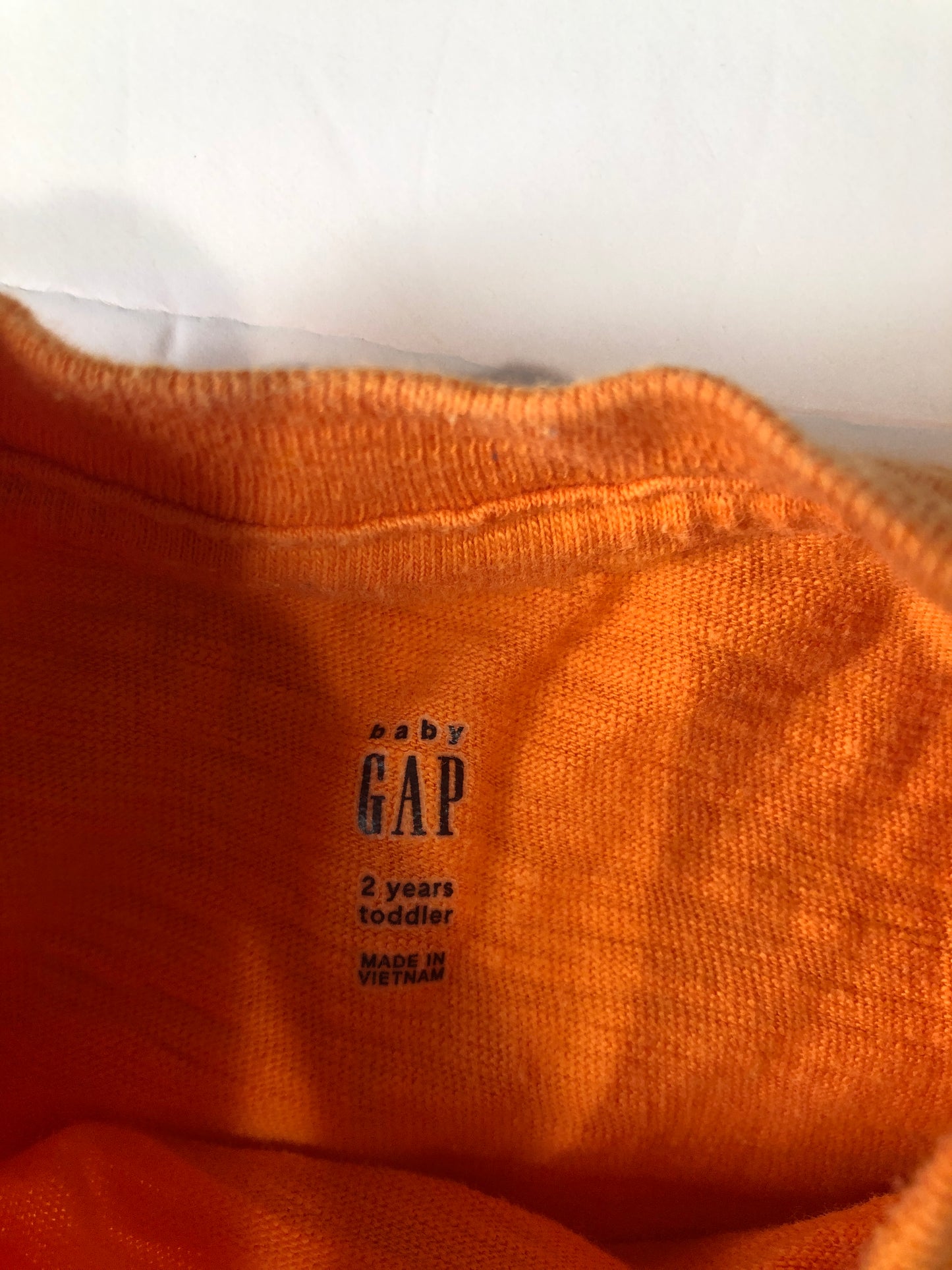 2 t GAP boys t shirt orange construction