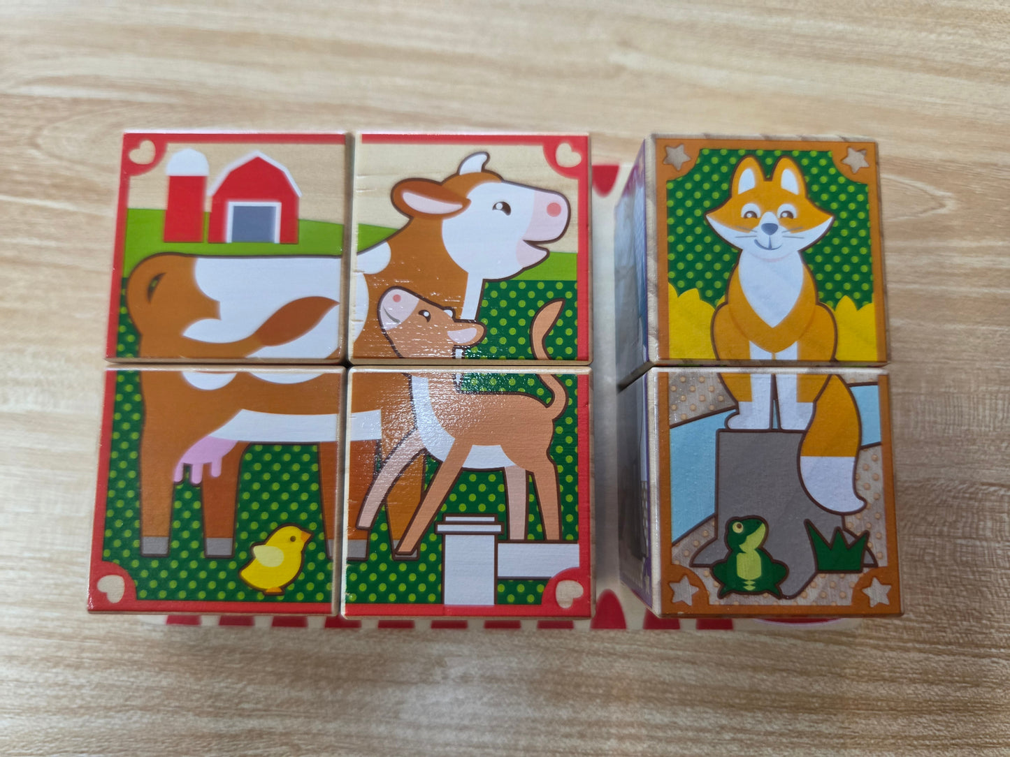 Melissa and Doug Animal Cube Puzzle EUC #91B
