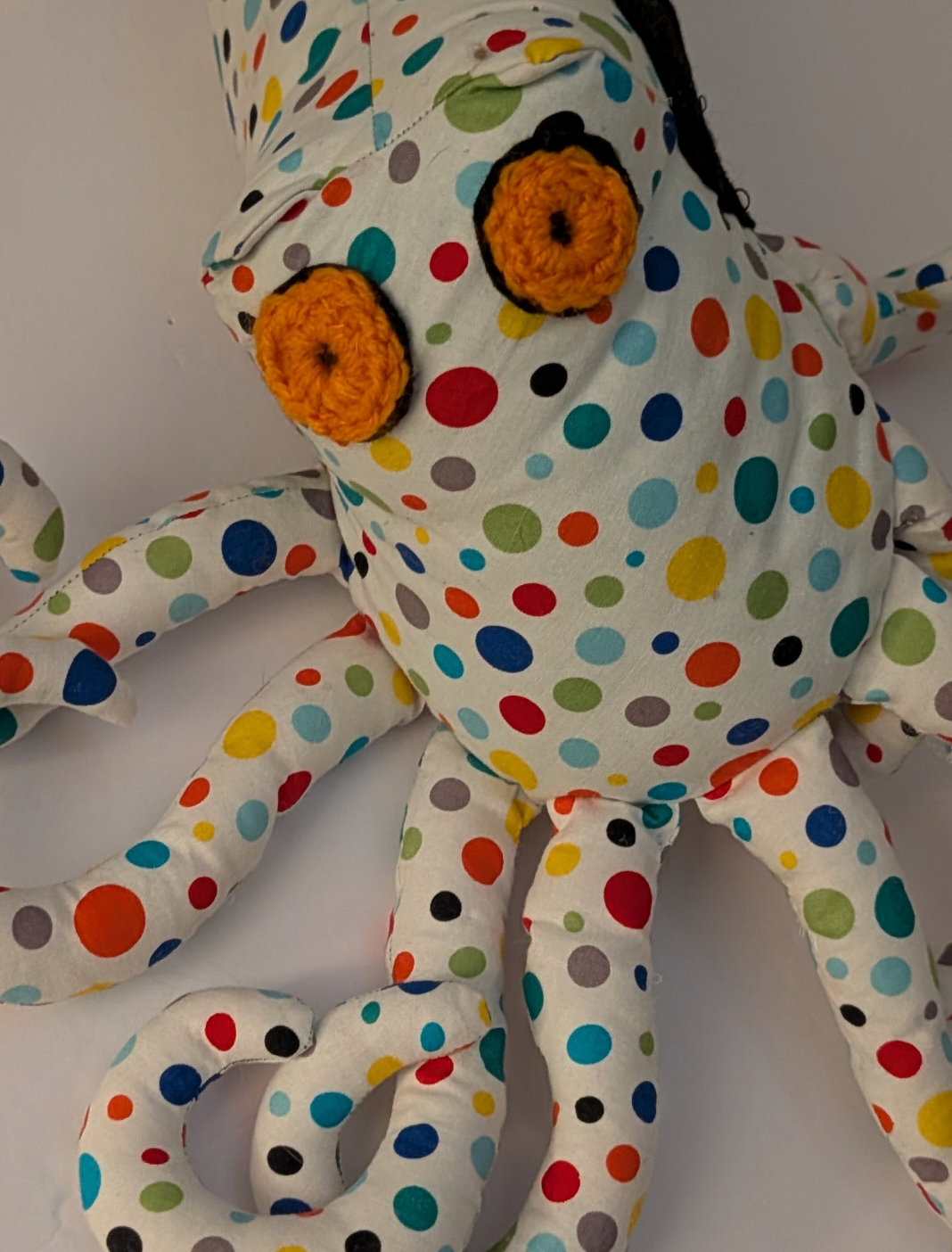 Seller 97, Multi Color Polka Dot Octopus Stuffie (item 250)