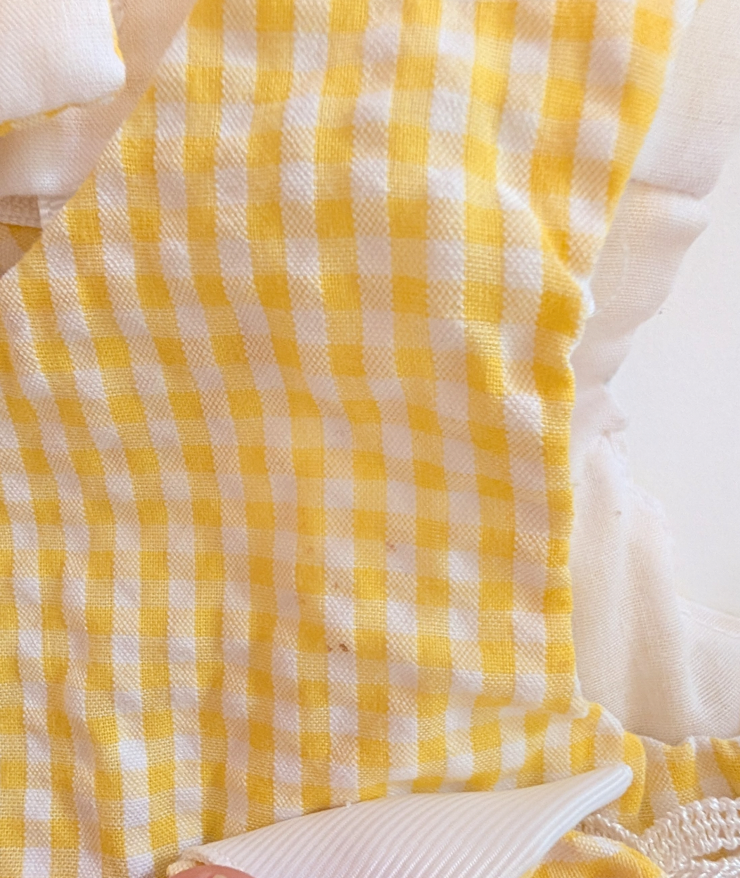 Seller 97, Rare Edition Yellow Seersucker Dress w/Bow, baby girl size 3-6mo (item 253)