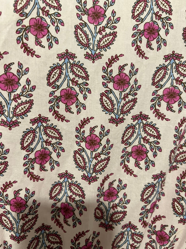 Seller #76 - J. Crew Ruffle-Sleeve Cotton Midi Dress Pink Floral Print Women's Size 2