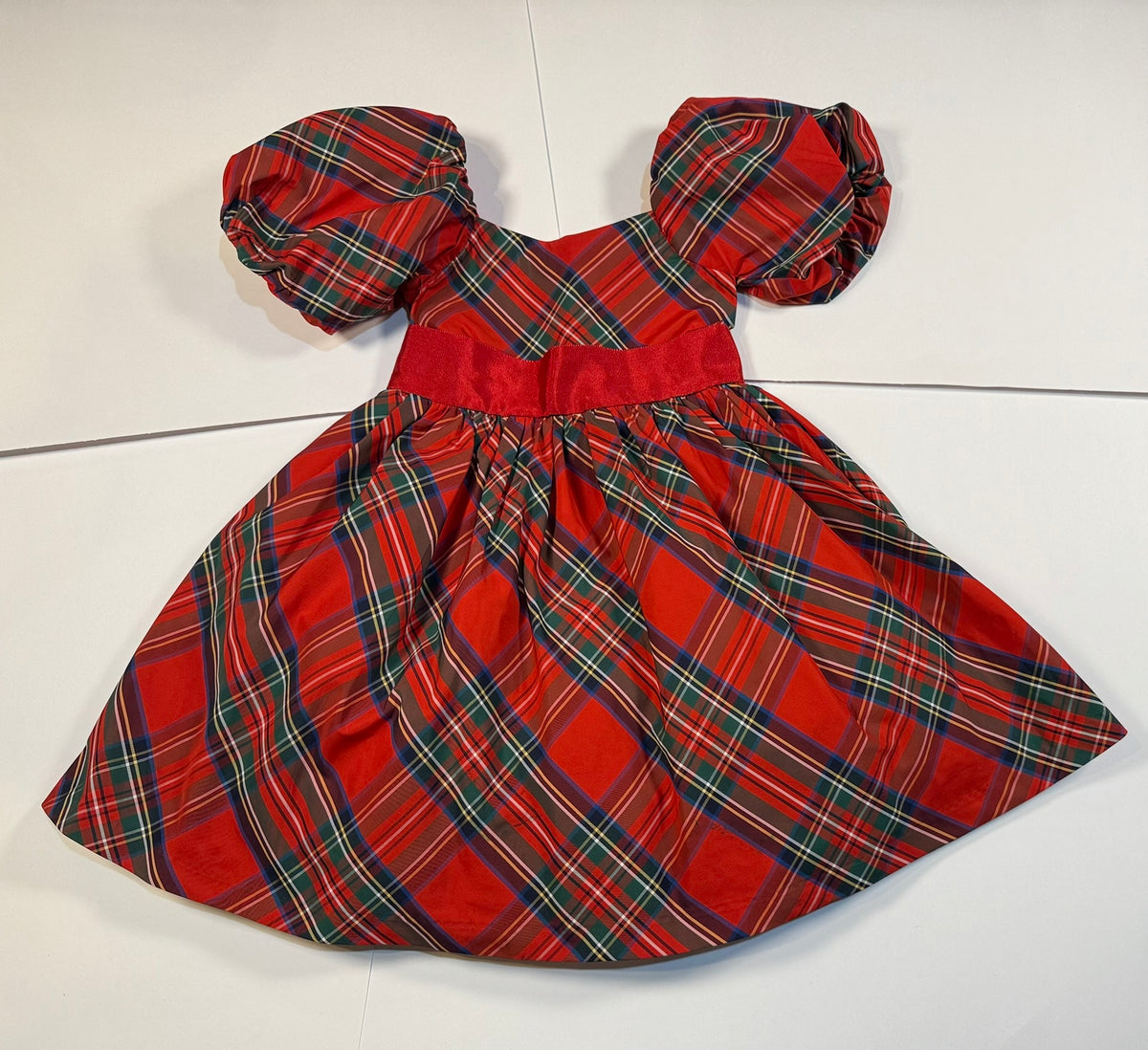 #141 Girls Size 3 Janie and Jack Holiday Plaid Tartan Dress