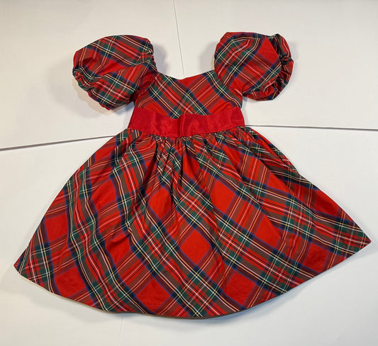 #141 Girls Size 3 Janie and Jack Holiday Plaid Tartan Dress