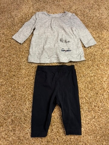 #86A girls 3 mo carters outfit