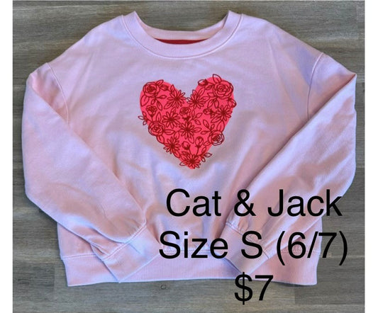 Girls Cat & Jack Sweatshirt Size S (6/7)