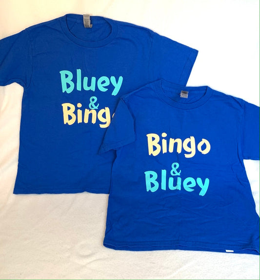 Seller #151 - REDUCED - Set of 2 Size S Bluey and Bingo T-shirts