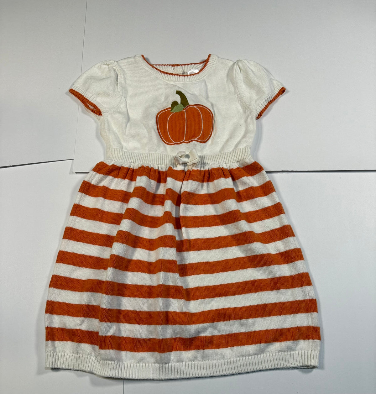 #141 Girls 4T Gymboree Fall Pumpkin Sweater Dress