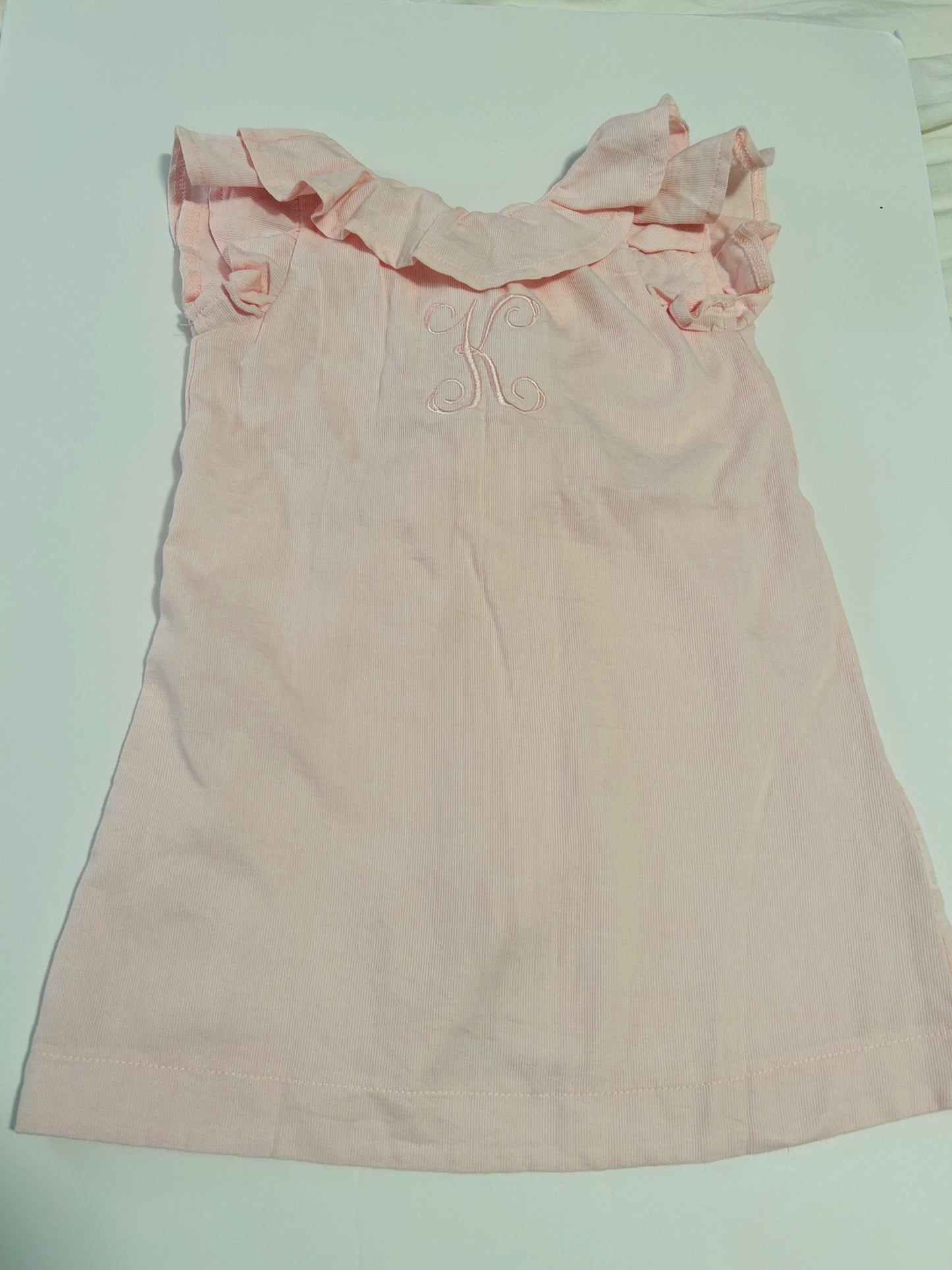 Size 4 girls Mudpie dress with “K” monogram  EUC 45227