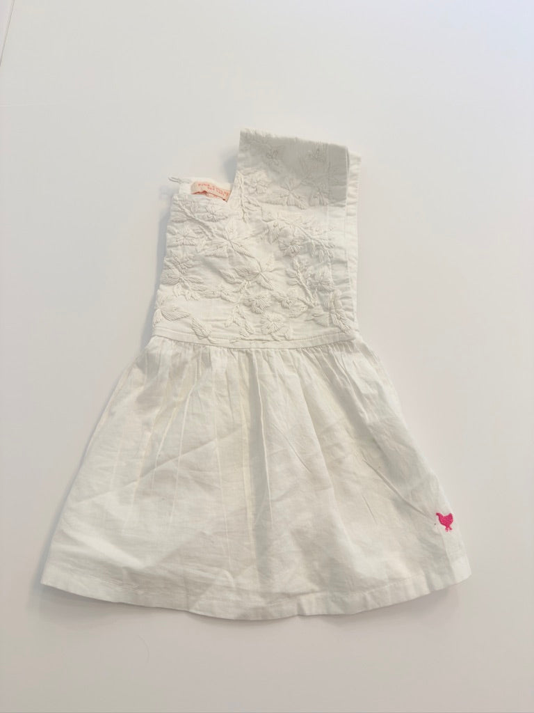 (#25) pink chicken | NWOT | 6y | embroidered peplum | 45227