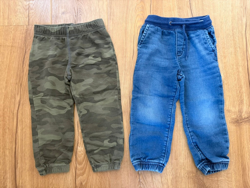 #6 - Boys Pants (bundle of 2, camo and jeans) - 3T