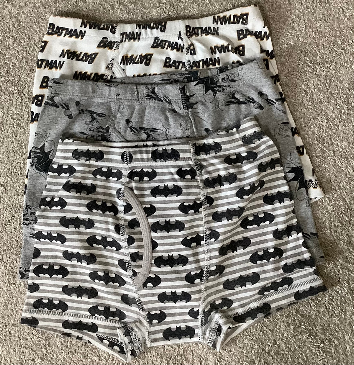#130 Hanna Andersson Batman Boxer Briefs 3 pack Sz 6-8