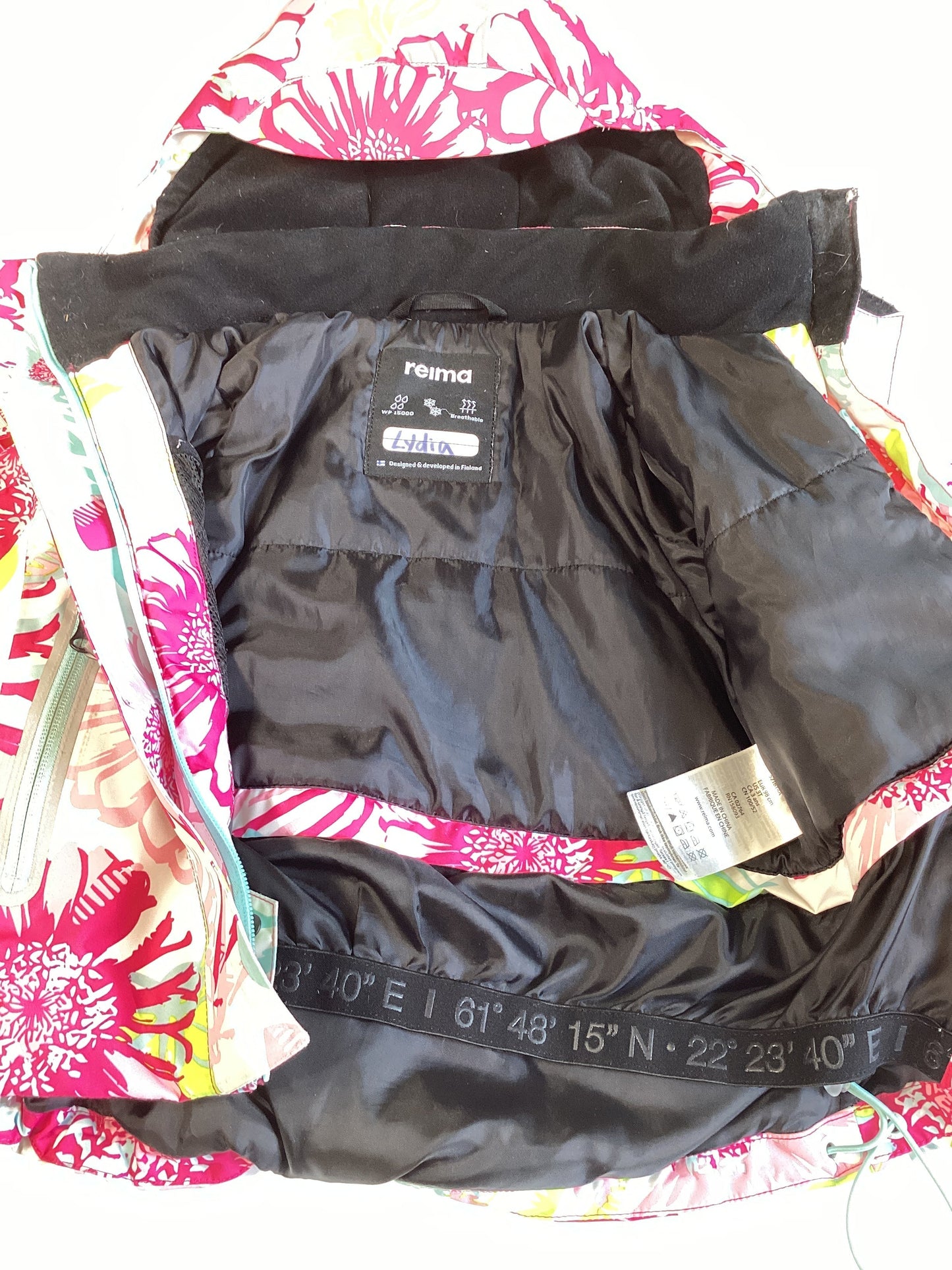 #129 3T Reima Ski Jacket with snow skirt