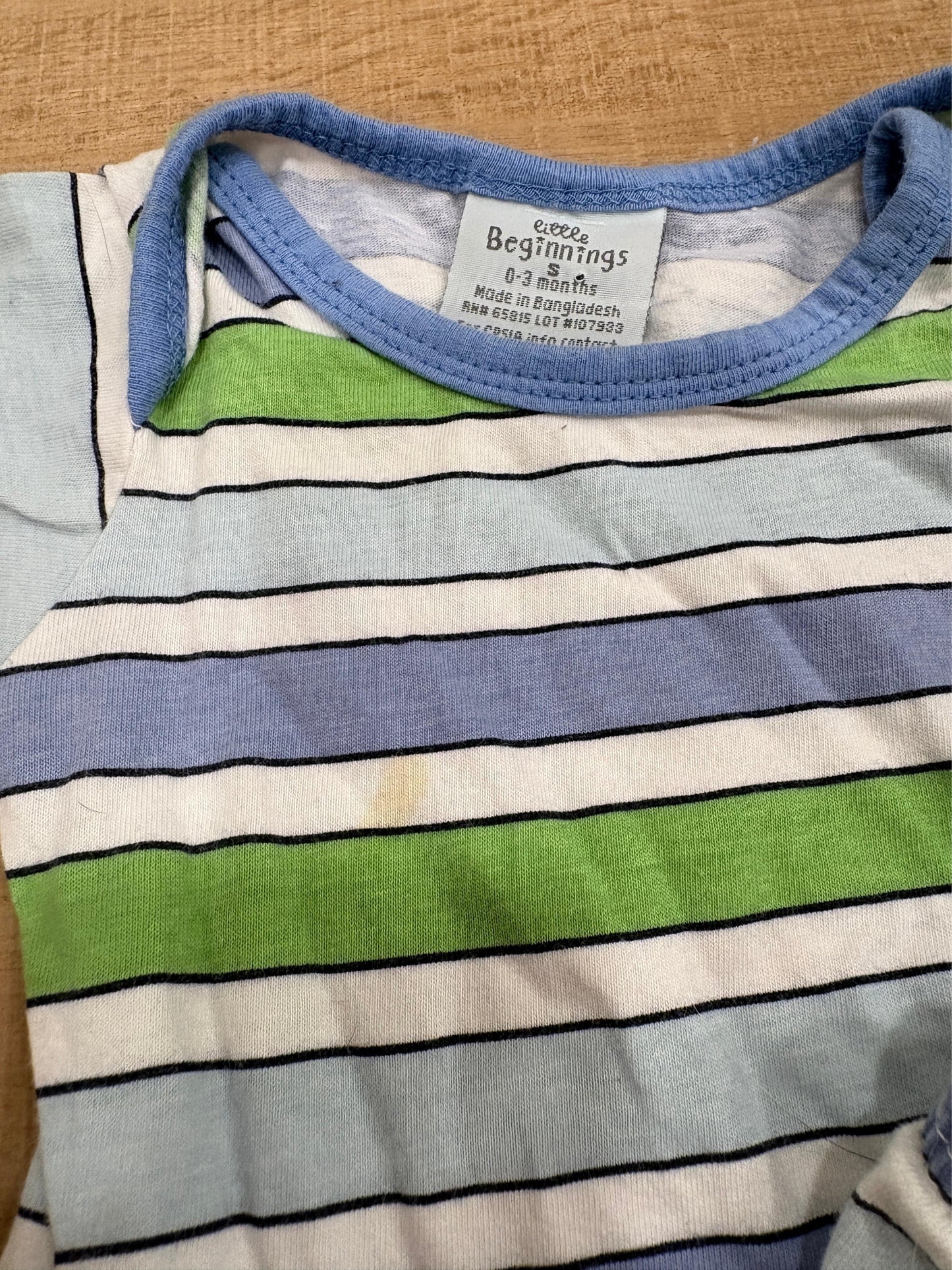 #37 0-3M Boys Little Beginnings Bodysuit and Pants Set - see description