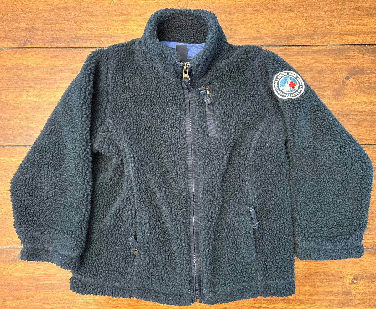 #197 Lands End Boys Size 4 (S) Navy Fleece Jacket
