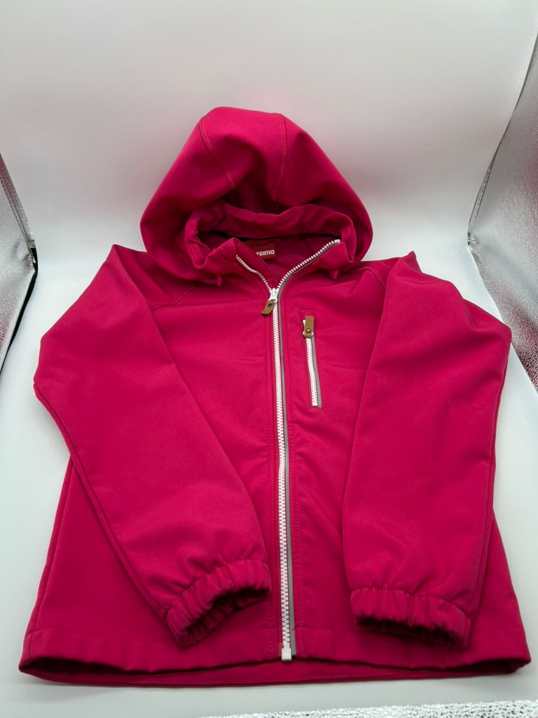 Seller #76 - Reima Softshell Removable Hood Full Zip Jacket - Pink - Size 10 Youth