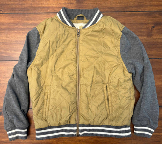 #197 Tucker & Tate Boys Size 6 Army Green & Gray Varsity Jacket