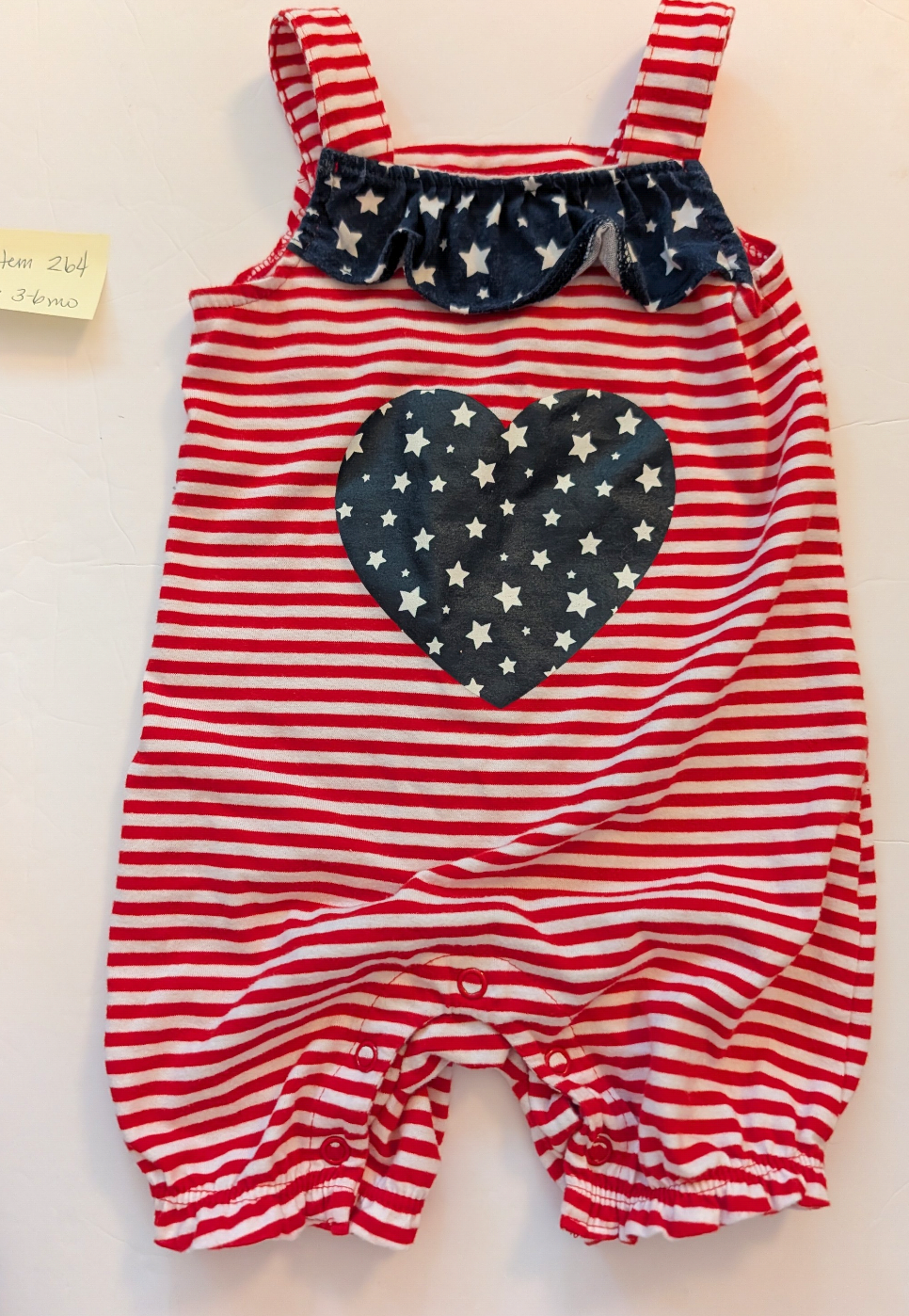 Seller 97, Cat & Jack Red White & Blue Bubbles, baby size 3-6mo (item 264)