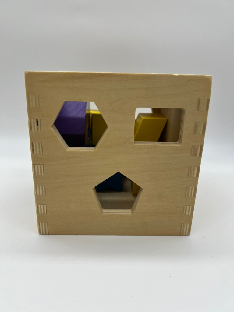 Seller #76 - Melissa + Doug Shape Sorting Cube Classic Toy - *Some Shapes Missing*