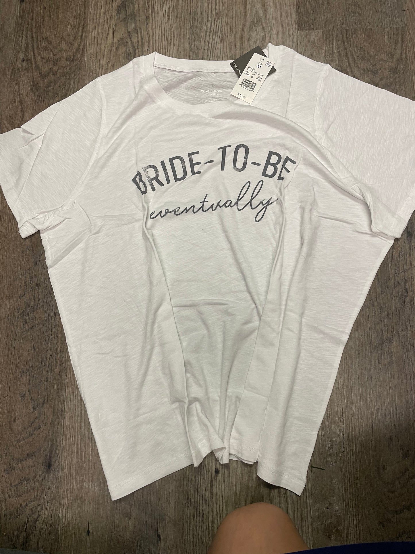 New Women 3X bride to be shirt. grayson and threads