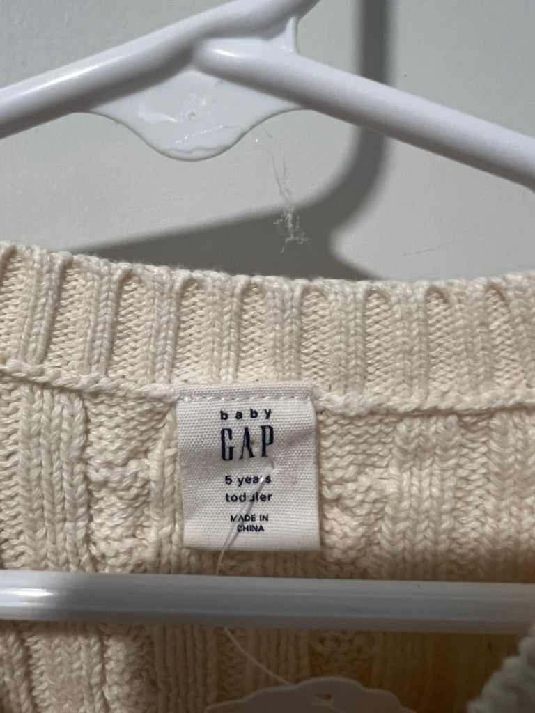 Seller #76 - Baby Gap Sweater Toddler Size 5T Cream Cableknit