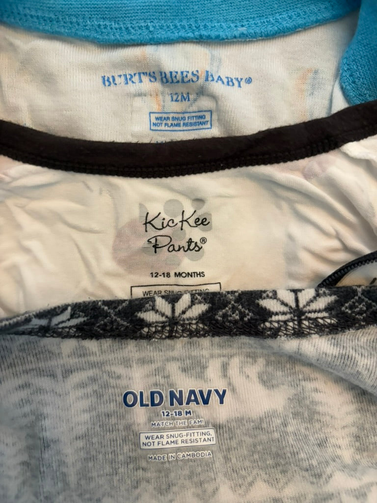 #6 - Assorted Brands Pajamas (set of 3) - 12 months