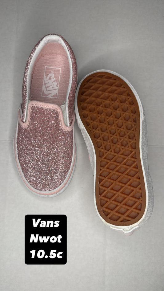 #44 Vans girls 10.5 pink sparkle