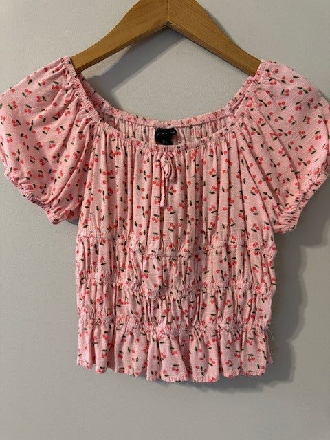 Seller #141 Floral Crop Top size 10/12 GUC