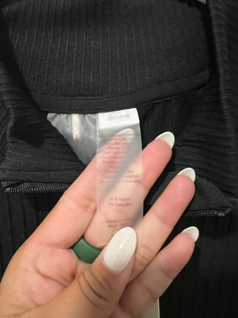 Seller #76 - CALIA Women's Relaxed Seamless Long Sleeve 1/4 Zip Pure Black Size Small NWT