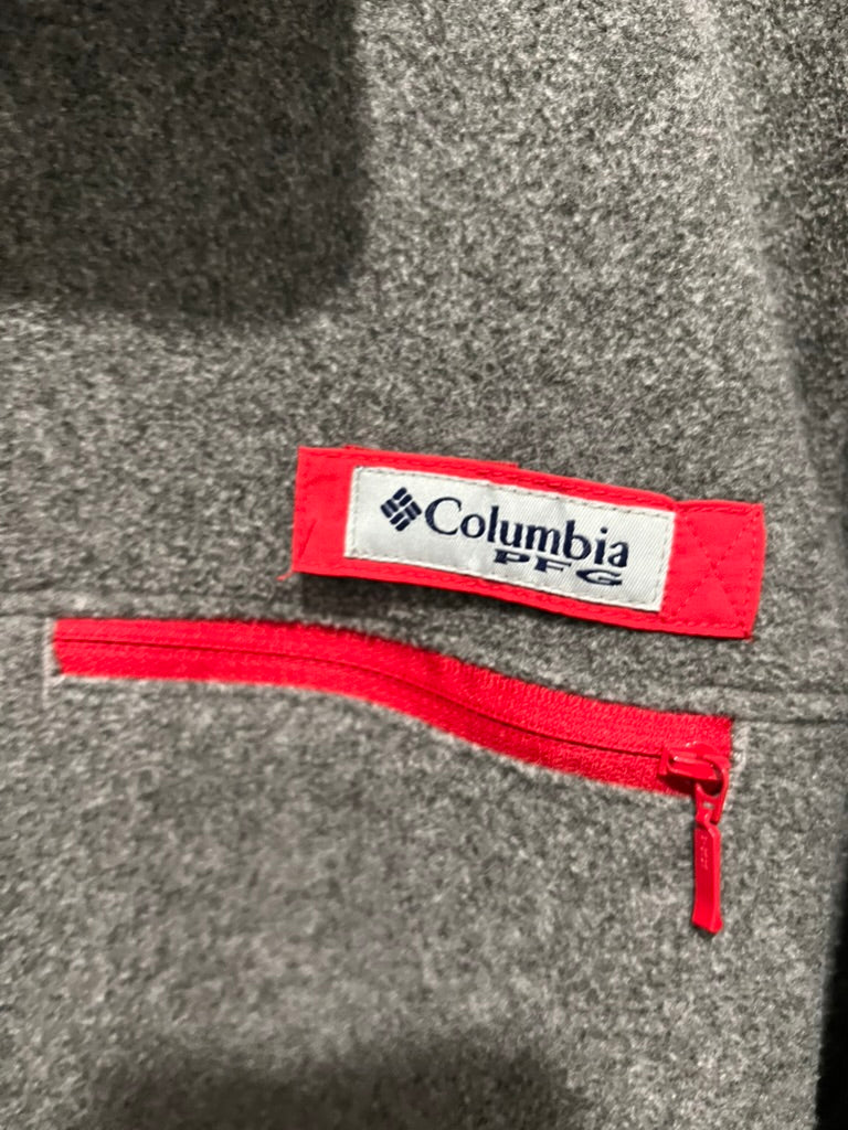 Seller #76 - Columbia The Ohio State University Pullover - Grey/Red - Men's Large