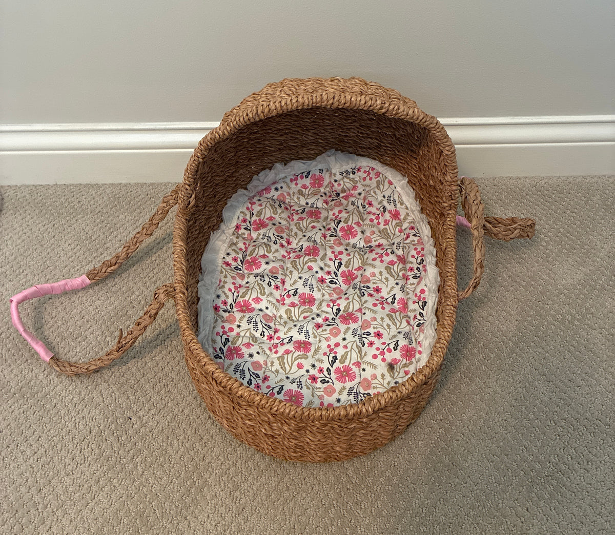 Seller 76 Crate and Barrel Moses Basket for Dolls