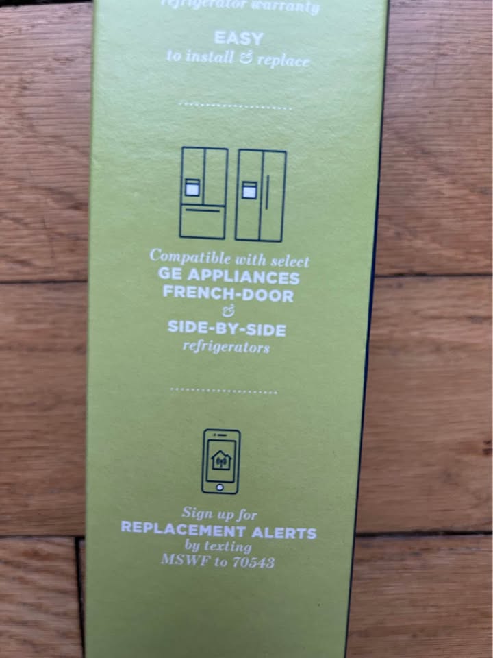 Seller 128 - GE Refrigerator Water Filer MSWF - New in Box