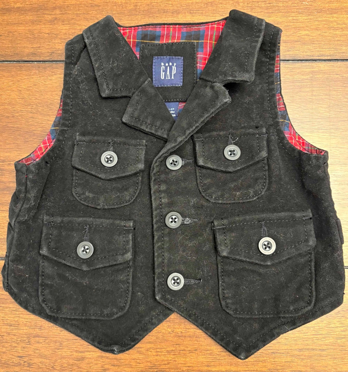 Seller #210 Baby Gap Boys Size 3-6M Black Suede Vest