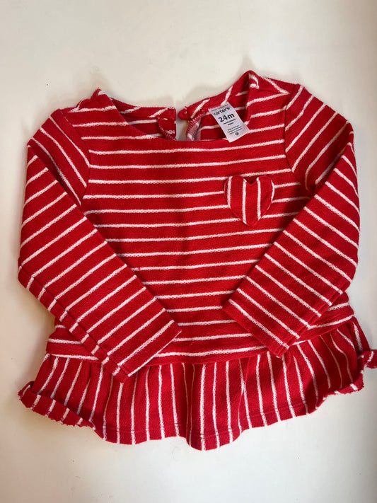 Seller #20 Valentine heart shirt size 24 mo