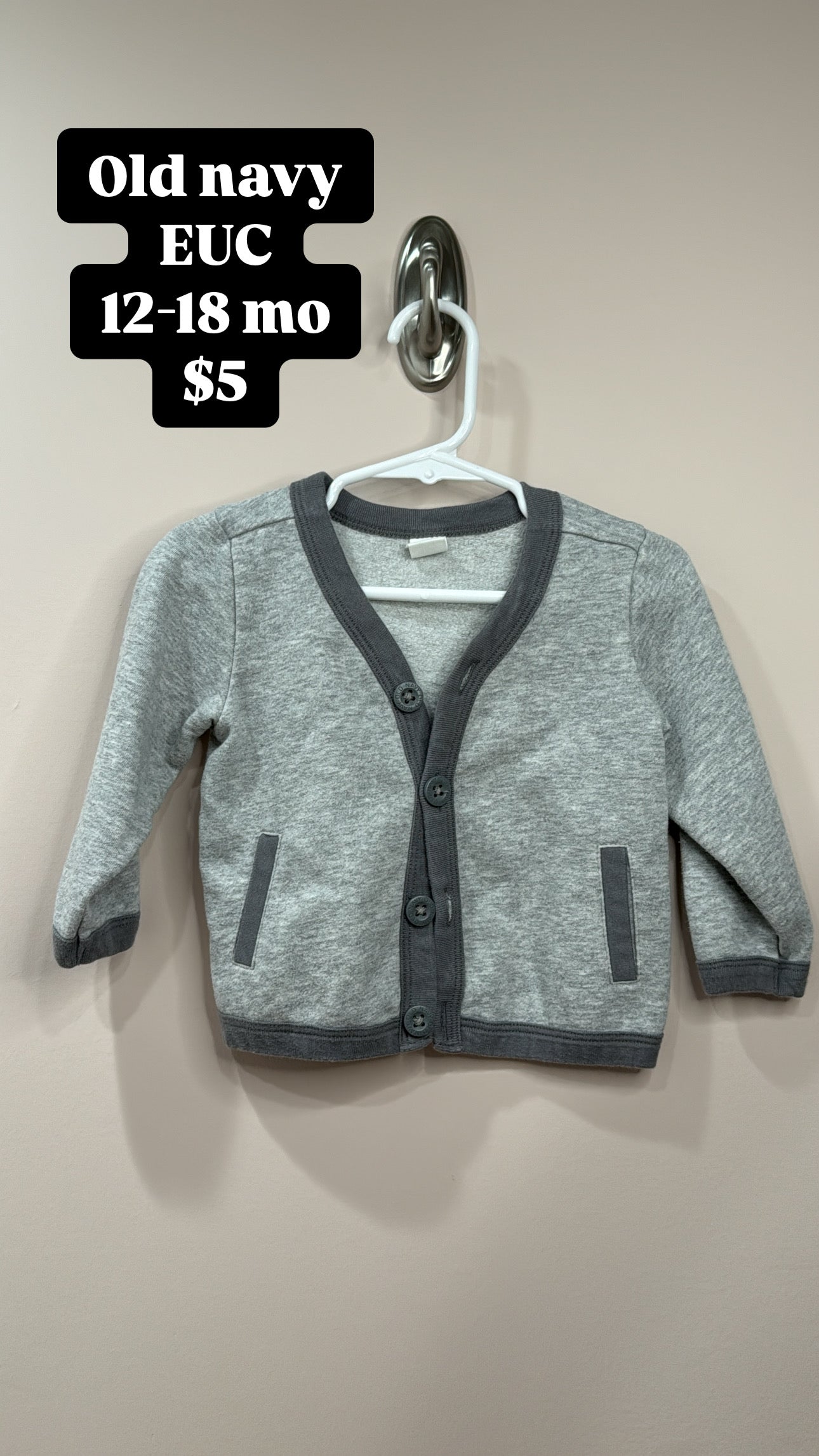 90b Old Navy 12-18 mo cardigan