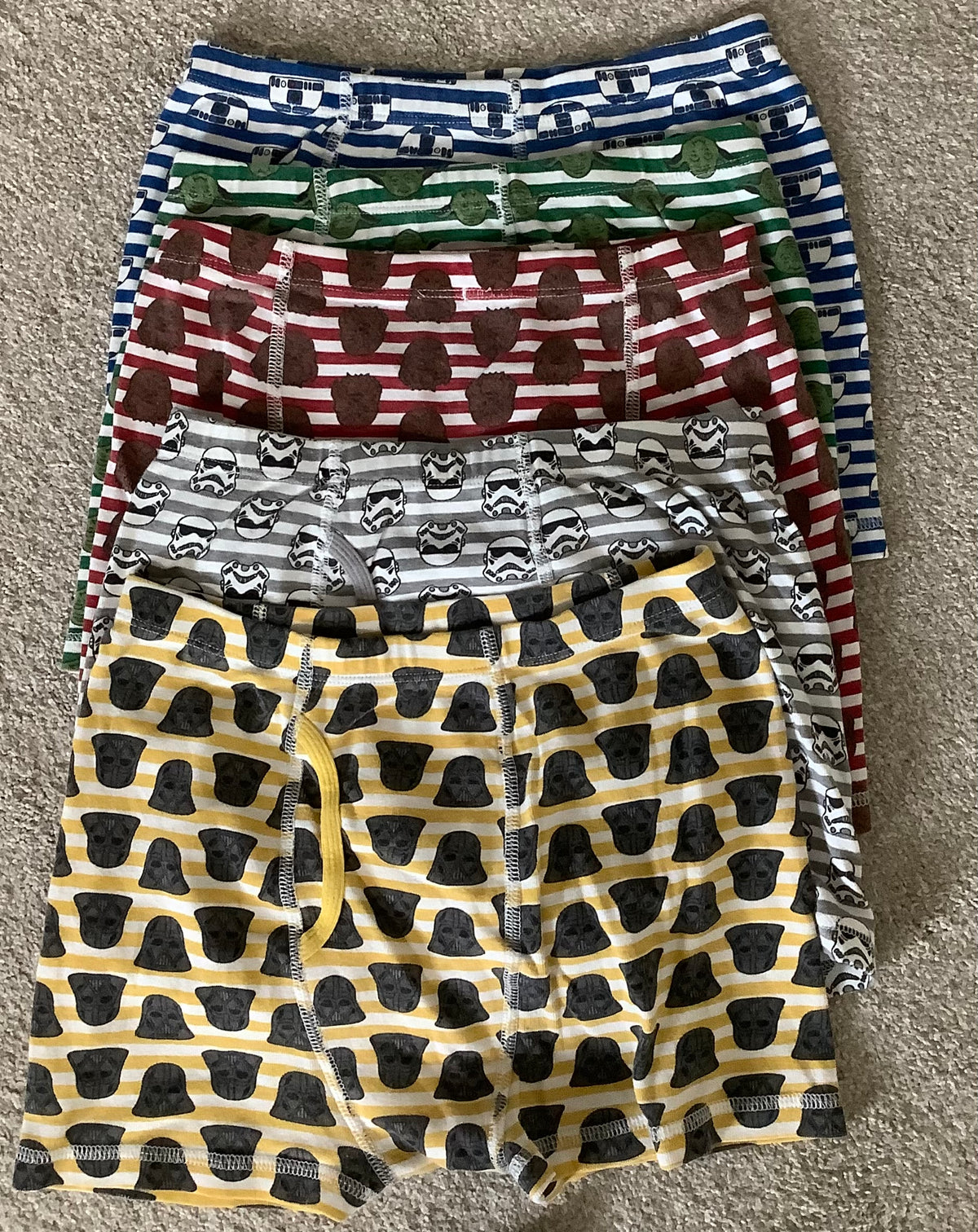 #130 Hanna Andersson Star Wars Cotton Boxer Briefs 5 pairs Sz 10-12