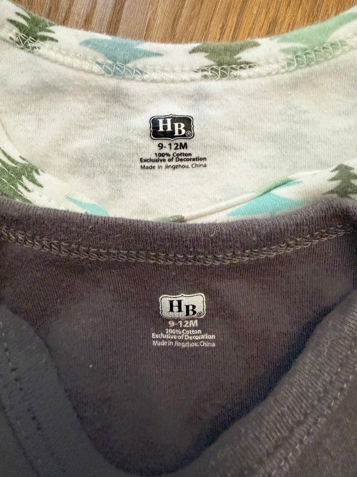 #6 - Hudson Baby Boys Long Sleeved Onesies/Bodysuits - 9-12 months