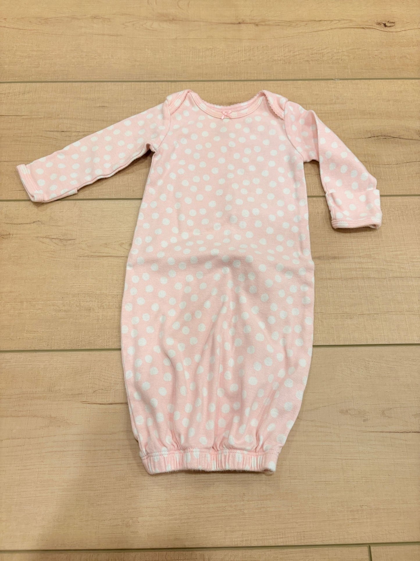 #37 NB Girls Sleep Gown with Elastic Foot and Mitten Sleeves