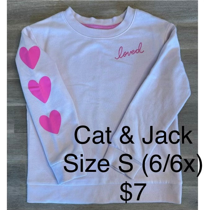 Girls Cat & Jack Sweatshirt Size S (6/6x)