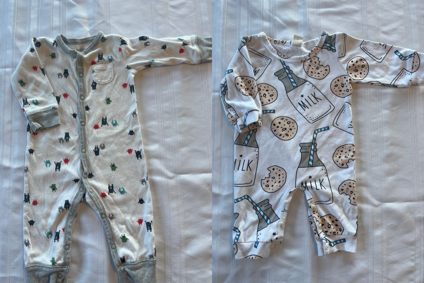 #29 6 mo.   Boys romper set of 2 EUC