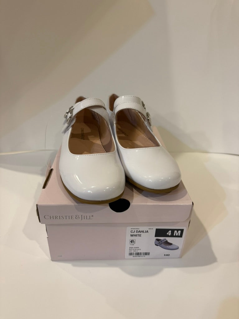 Seller # 142 NWT Girls size 4 Christie & Jill white dress shoes