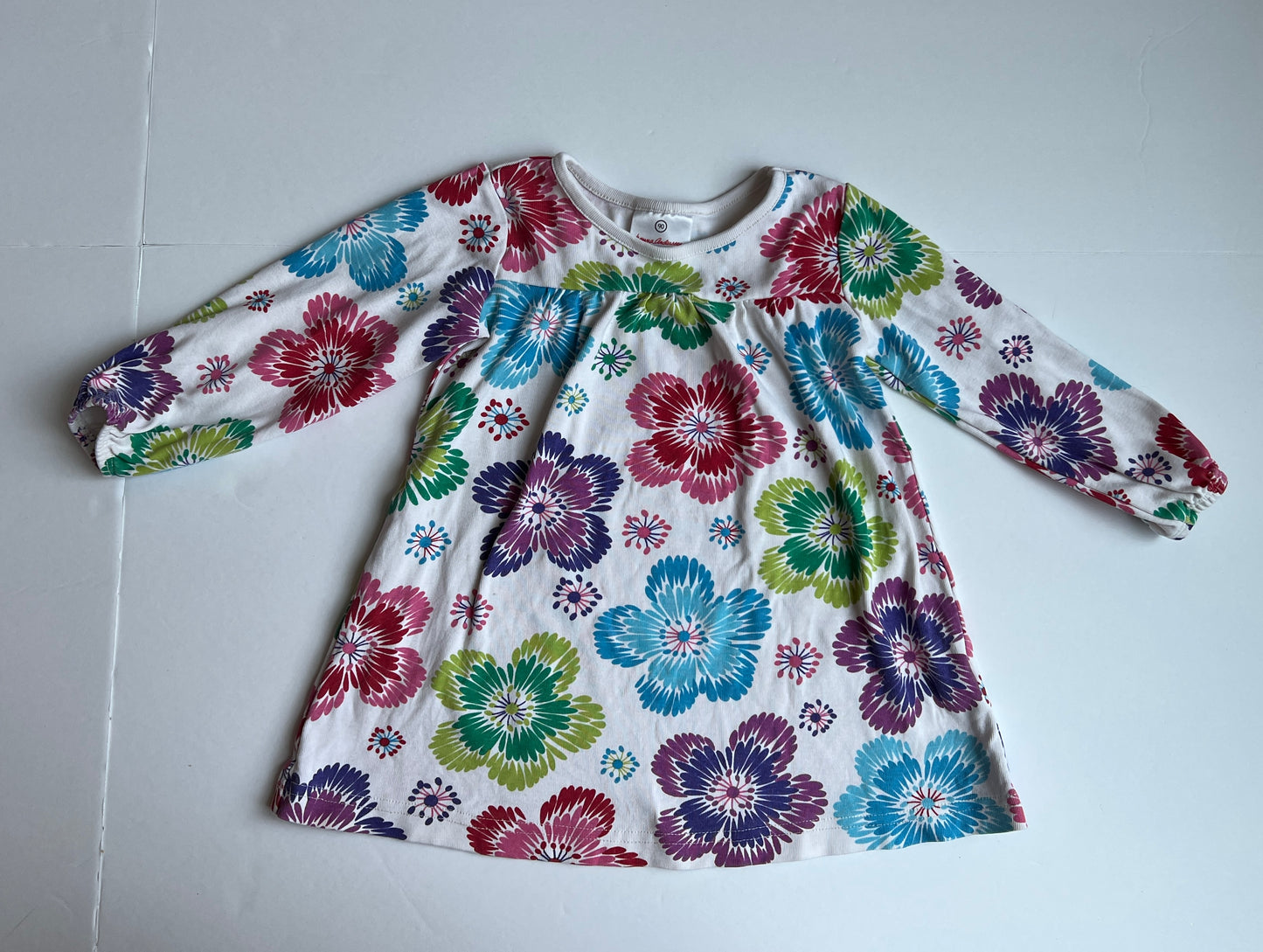 #77B Girls Size 3T (90) Hanna Andersson VGUC Floral Dress Girls