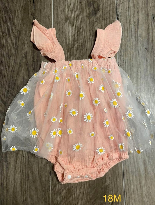 New Baby Girl 18 Month Outfit. Flower.