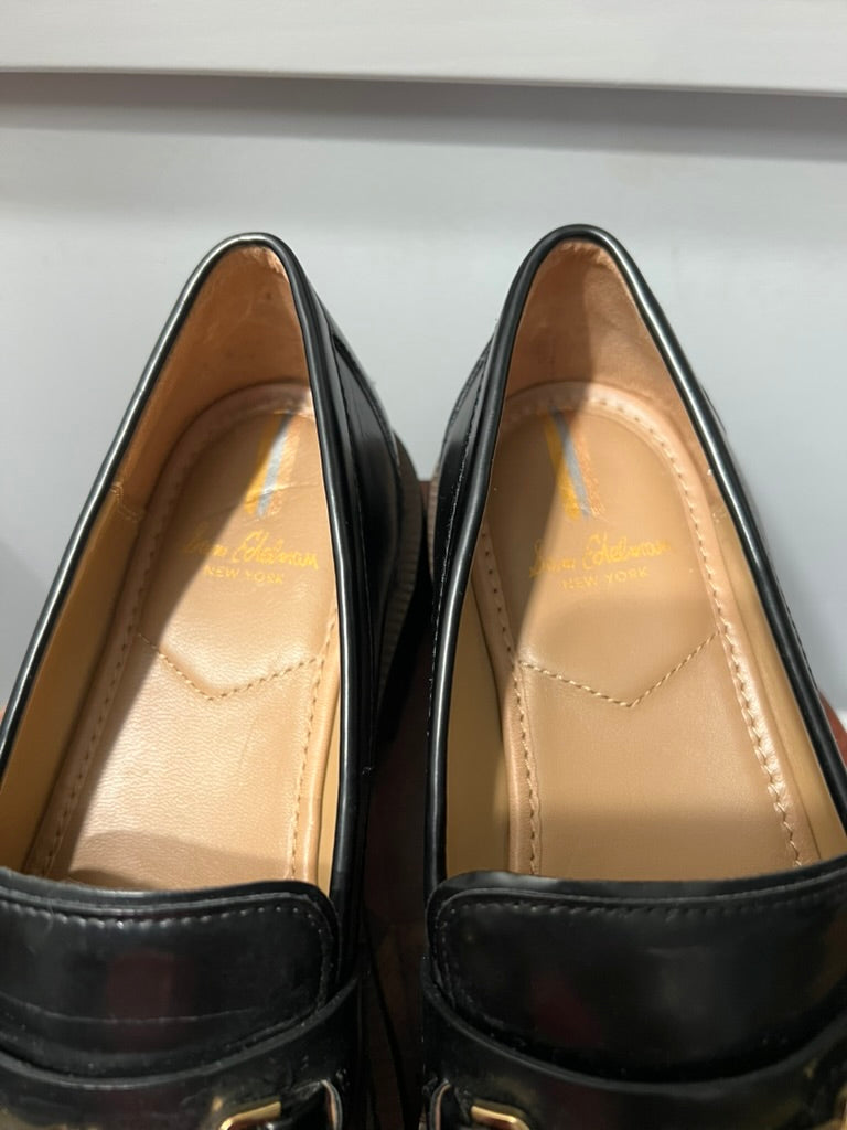 Seller #76 - Sam Edelman Laurs Platform Chunky Lug Heel Gold Loafer Black Size 9 Womens