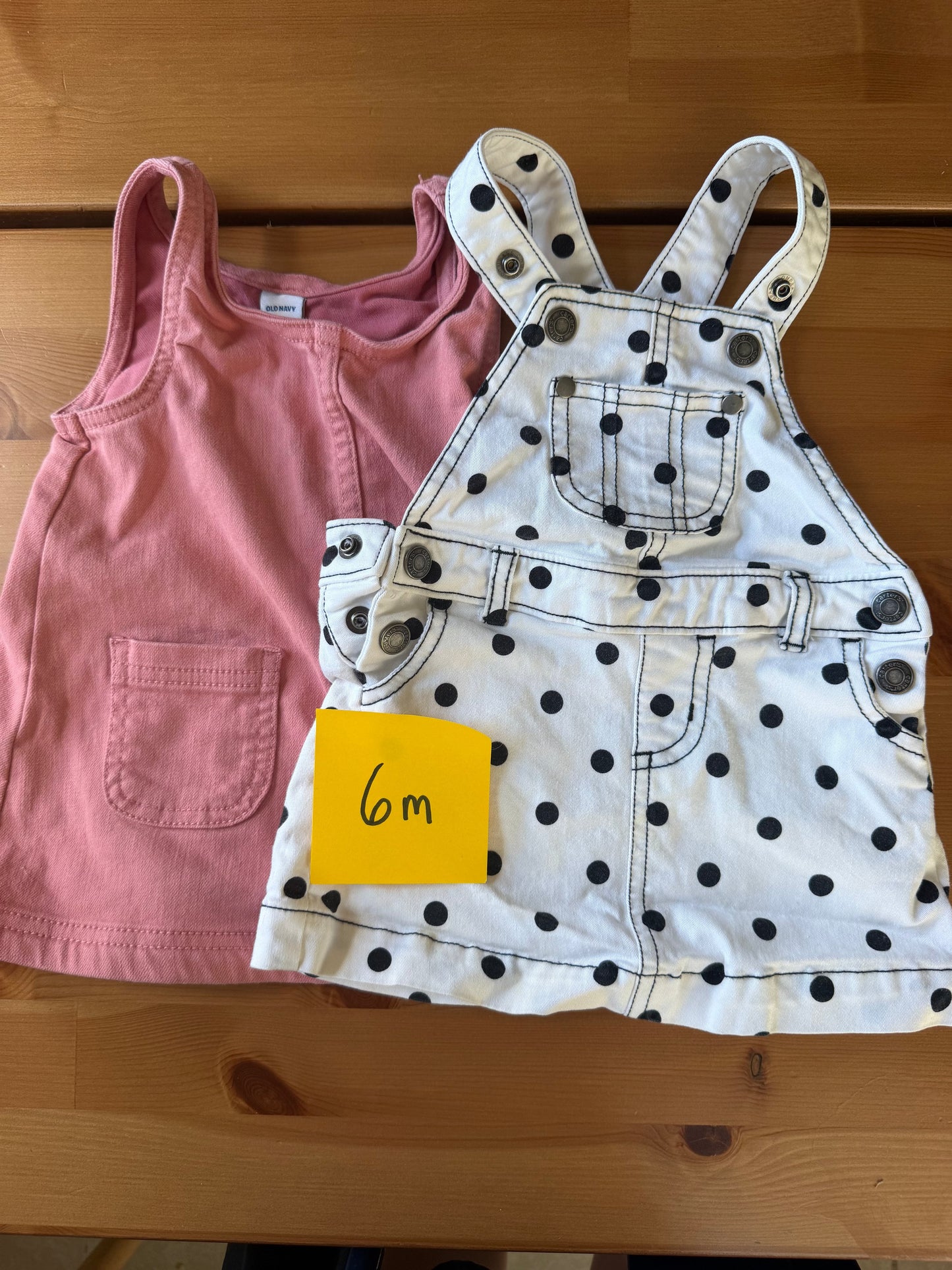 Seller #94 Girls 6M Pink and Polka Dot Jumper Bundle