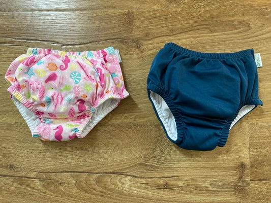 #6 - Reusable Swim Diapers - Pink, Navy Blue, 6 months