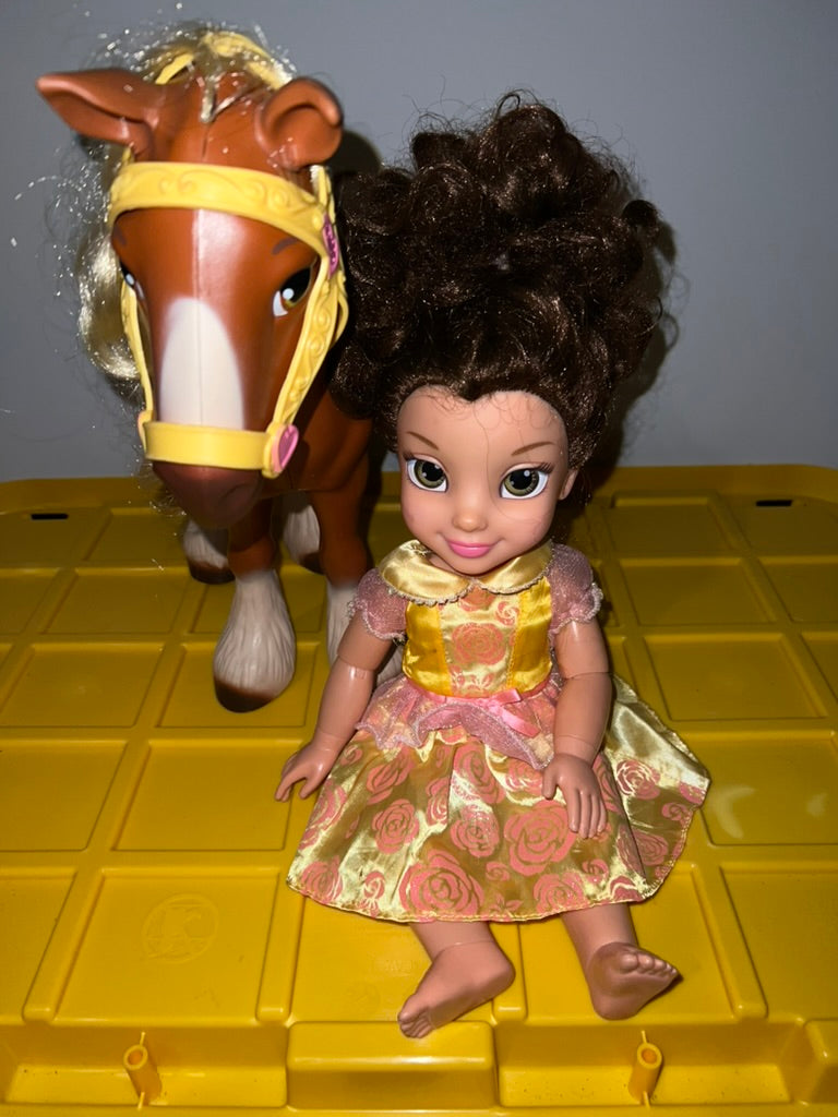 Seller #76 - Disney Beauty & The Beast Belle W/ Horse - Toddler Doll