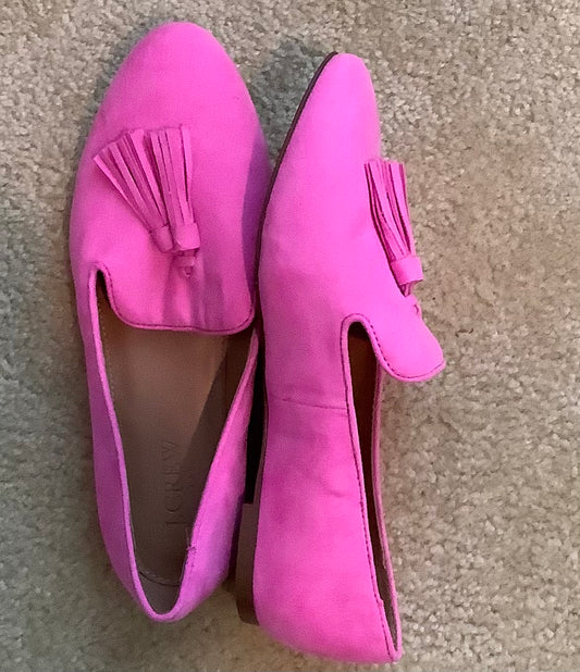 #130 NWT JCrew Pink Faux Suede Slip On Shoes Sz 6.5