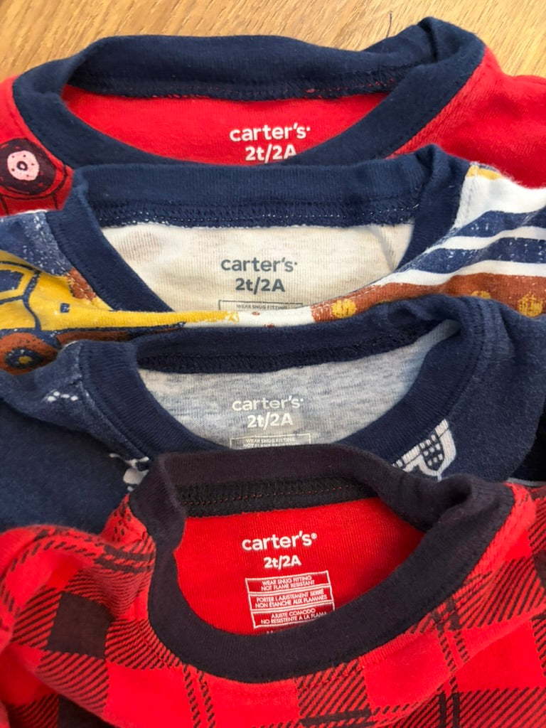 #6 - Carters Boys Pajamas Sets (4 pack) -2T