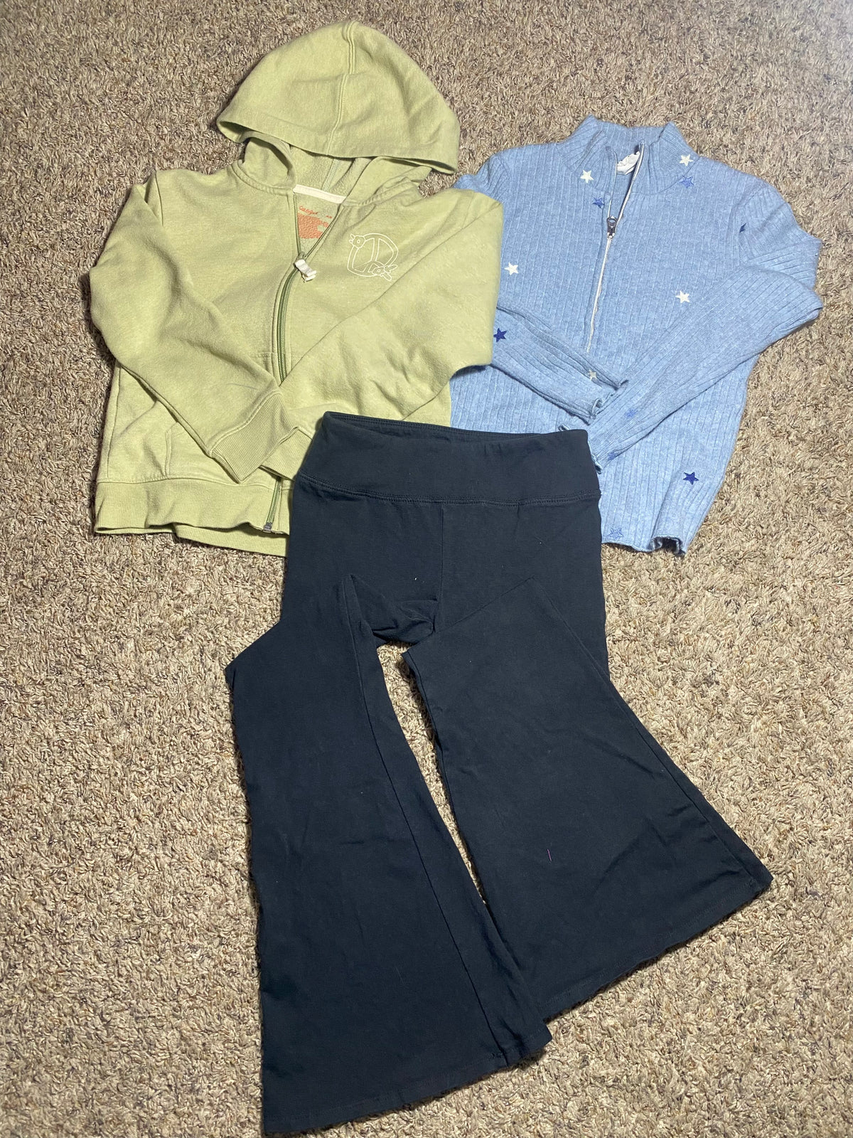 Seller #57 Girls size 8 pants and 2 zip tops